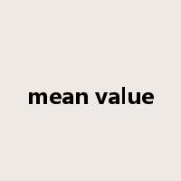 mean value是什么意思