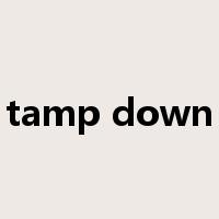 tamp down是什么意思