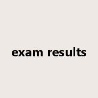 exam results是什么意思