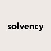 solvency是什么意思