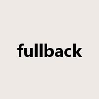 fullback是什么意思