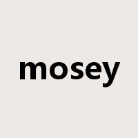 mosey是什么意思
