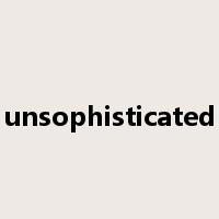 unsophisticated是什么意思