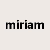 miriam是什么意思