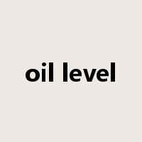 oil level是什么意思
