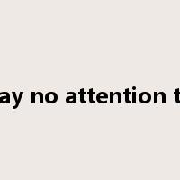 pay no attention to是什么意思