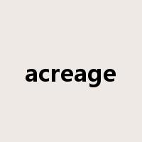 acreage是什么意思
