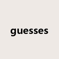 guesses是什么意思