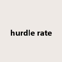 hurdle rate是什么意思