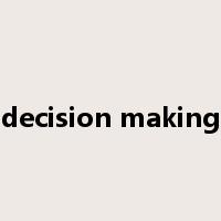 decision making是什么意思