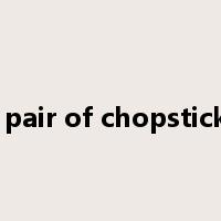 a pair of chopsticks是什么意思