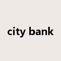 city bank是什么意思