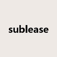 sublease是什么意思