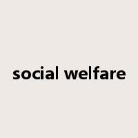 social welfare是什么意思
