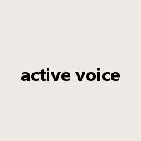 active voice是什么意思