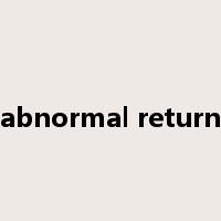 abnormal return是什么意思