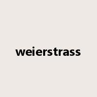 weierstrass是什么意思