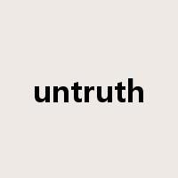 untruth是什么意思