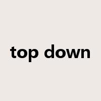 top down是什么意思