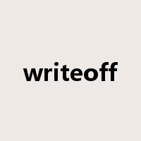 writeoff是什么意思