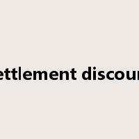 settlement discount是什么意思