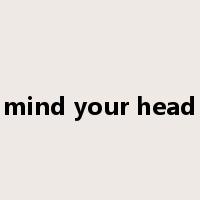 mind your head是什么意思