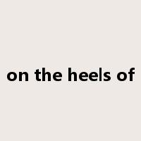 on the heels of是什么意思