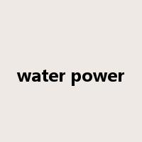 water power是什么意思