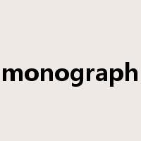 monograph是什么意思