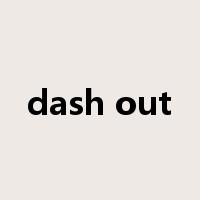 dash out是什么意思