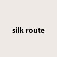silk route是什么意思