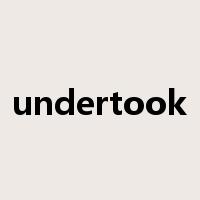undertook是什么意思