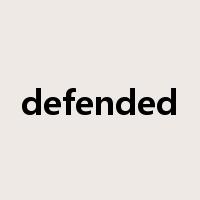 defended是什么意思
