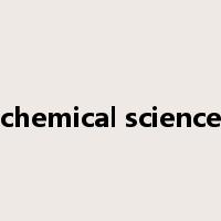 chemical science是什么意思