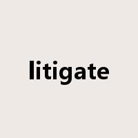 litigate是什么意思