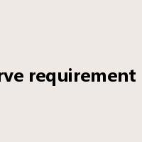 reserve requirement ratio是什么意思