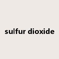 sulfur dioxide是什么意思