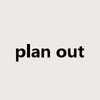 plan out是什么意思