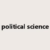 political science是什么意思