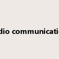 radio communication是什么意思