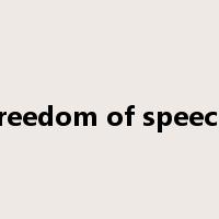 freedom of speech是什么意思