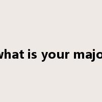what is your major是什么意思