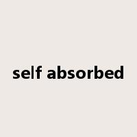 self absorbed是什么意思