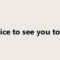 nice to see you too是什么意思