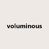 voluminous是什么意思