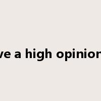 have a high opinion of是什么意思