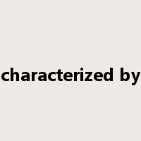 characterized by是什么意思