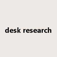 desk research是什么意思