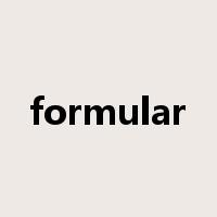 formular是什么意思
