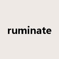 ruminate是什么意思